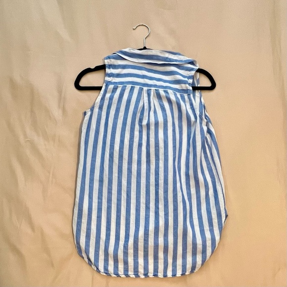 J. Crew striped linen-cotton sleeveless popover tunic top - Picture 3 of 3